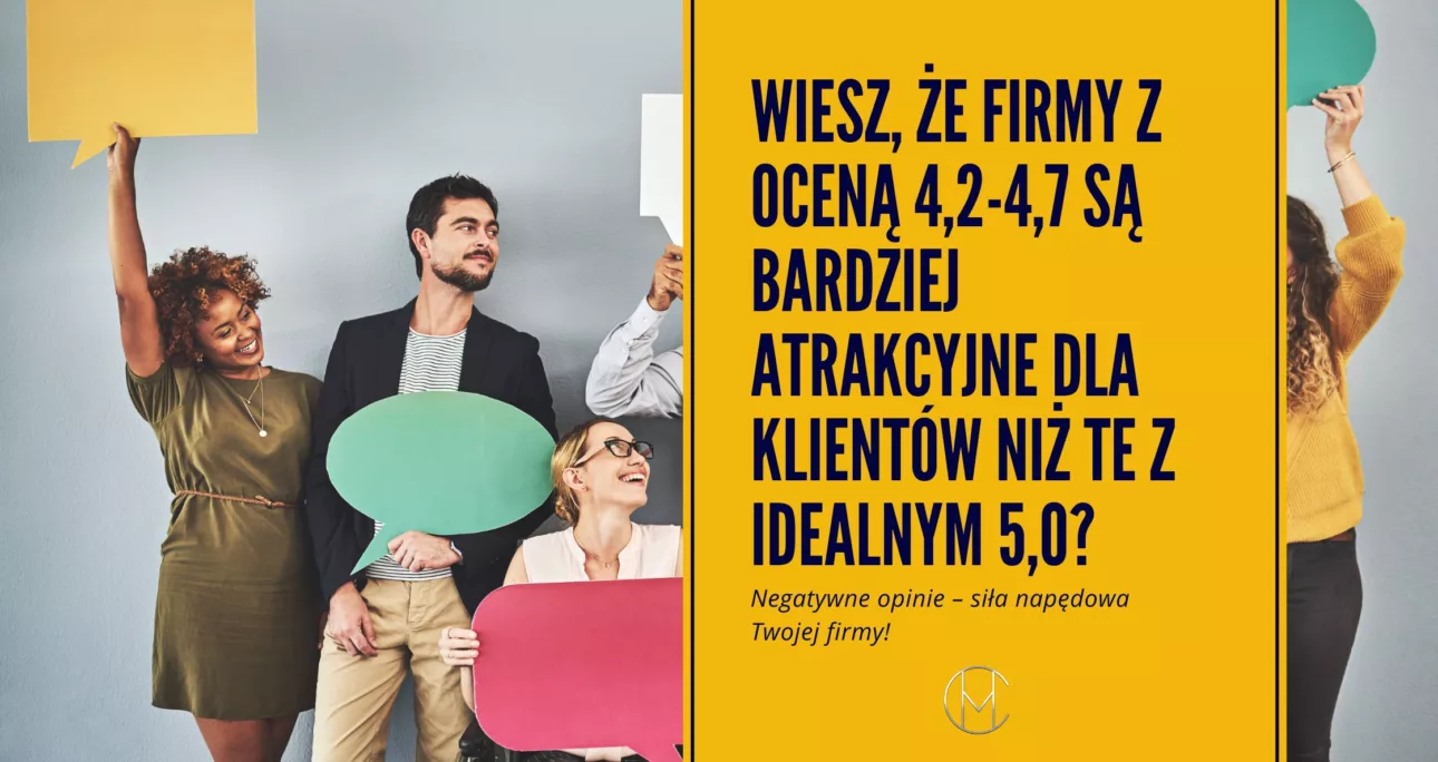 Wiesz, że firmy z oceną 4,2-4,7 są bardziej atrakcyjne dla klientów niż te z idealnym 5,0?
